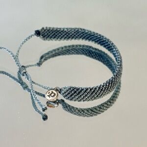 Pura Vida Light Blue Braided Friendship Bracelet